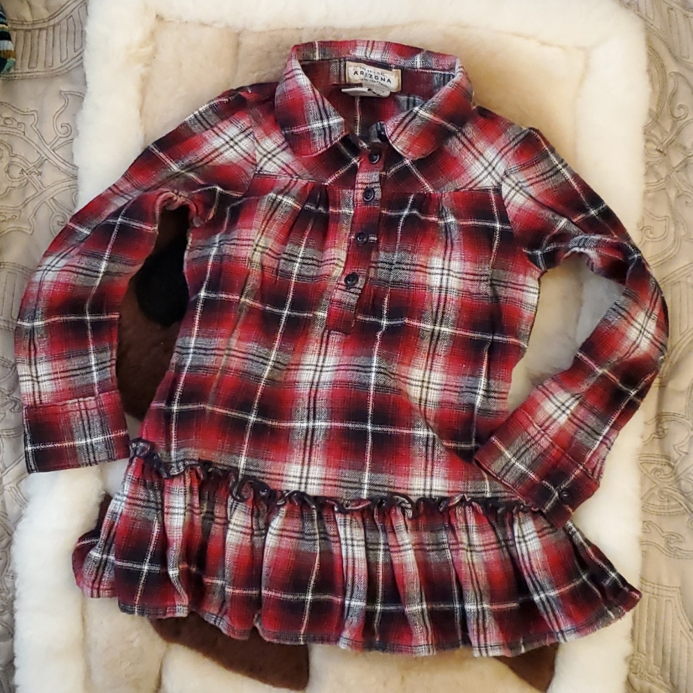 Arizona jean company red flannel ruffle top 4